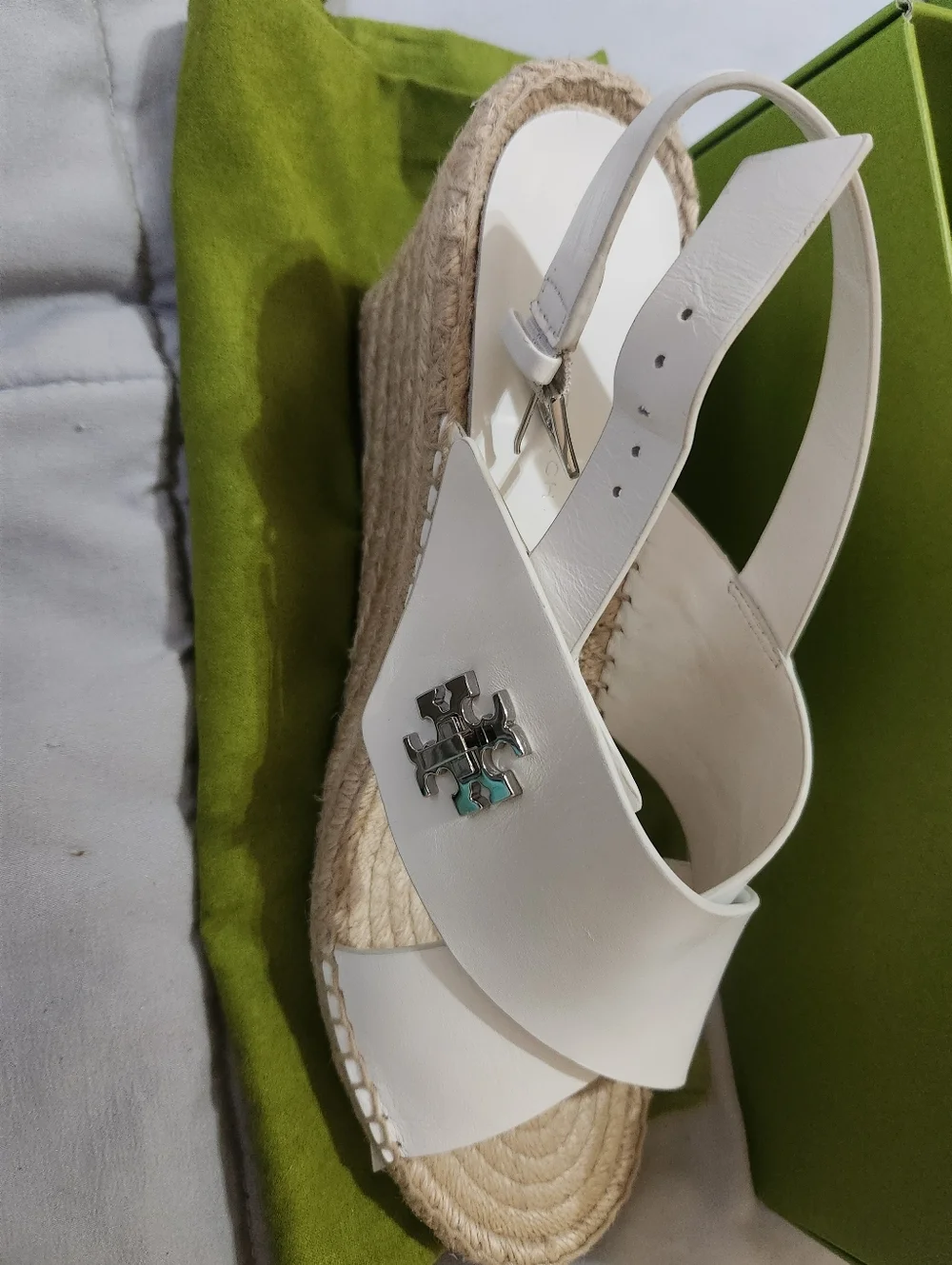 Tory Burch TURNLOCK WEDGE ESPADRILLE New In Box